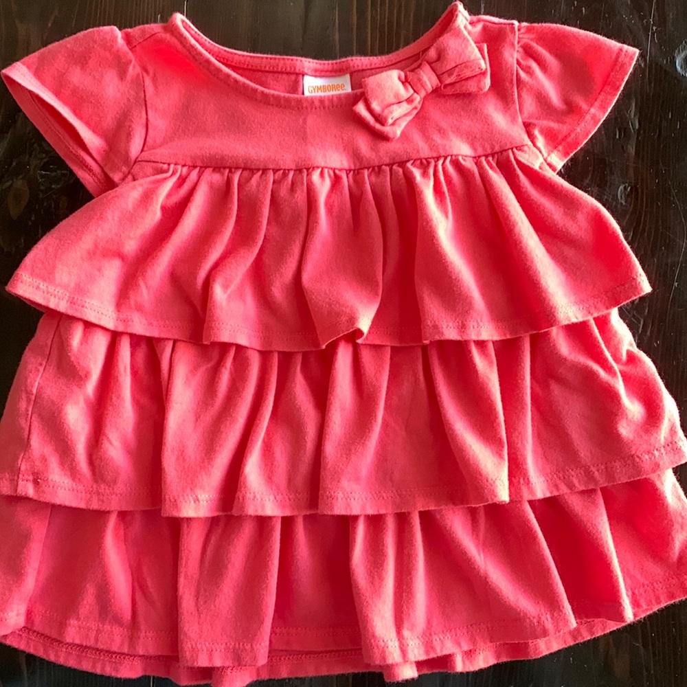 Gymboree salmon pink ruffled top size 2T